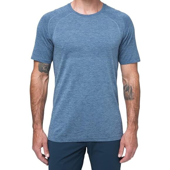 Lululemon Metal Vent Tech Short Sleeve Crew 2.0 T-Shirt Blue Men's Size XS - Picture 1 of 9